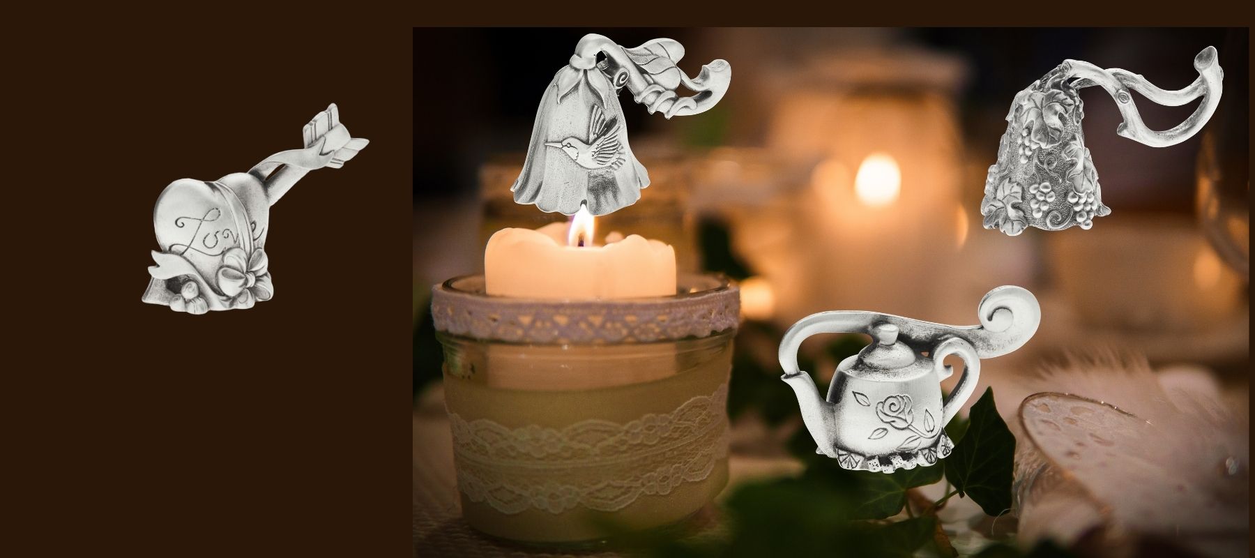 Beautiful and luxurious candle snuffers