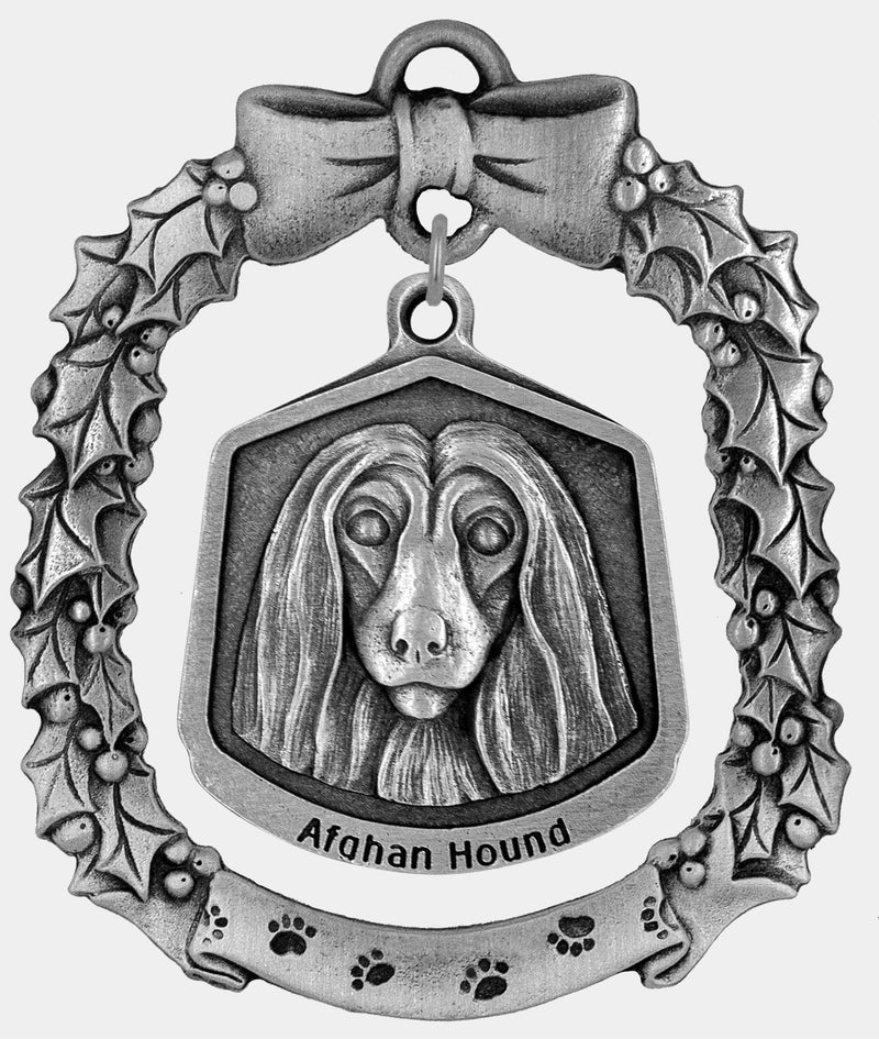 Afghan Hound dog ornament