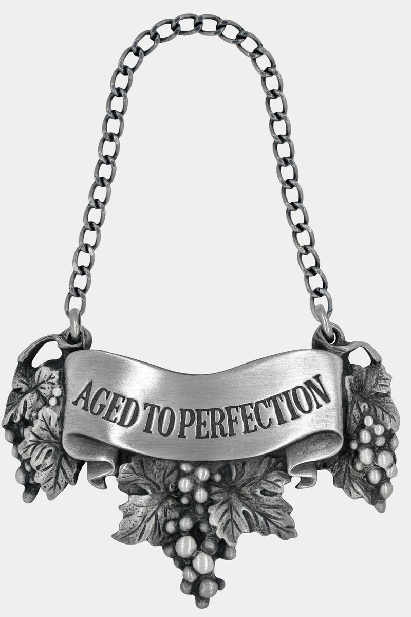 Aged to perfection Liquor Label with chain