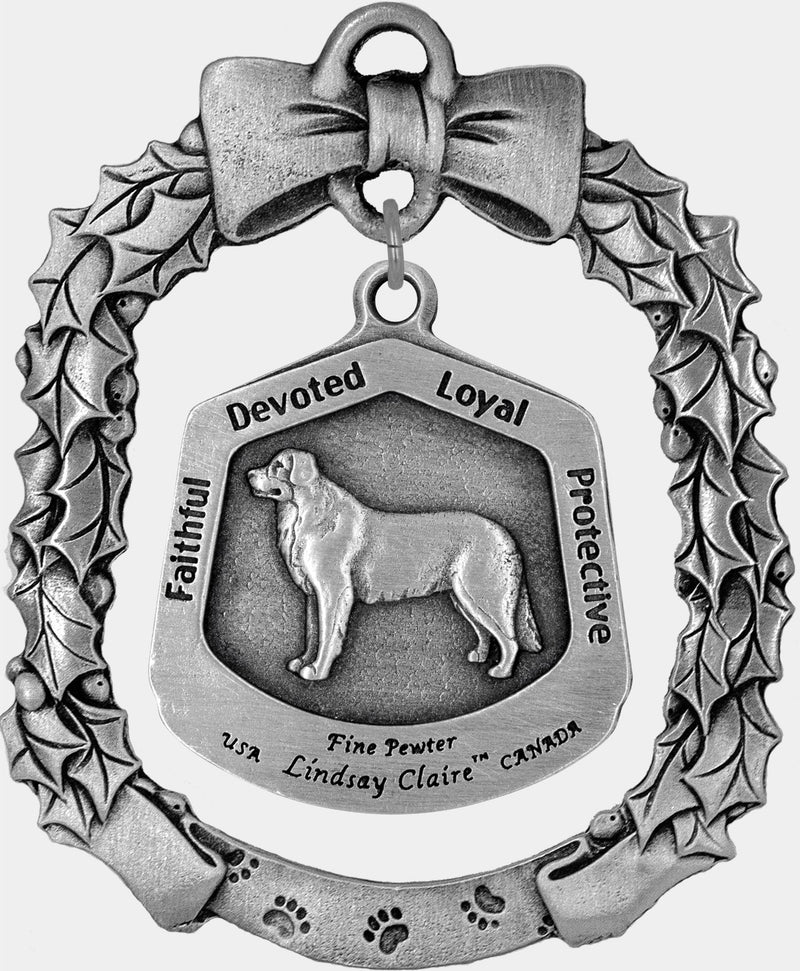 Bernese Mountain Dog Dog Christmas Ornament - Lindsay Claire Pewter decor by Hampshire Pewter