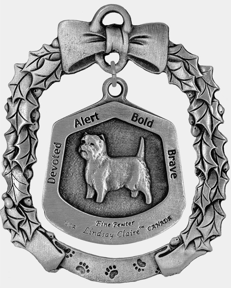 Cairn Terrier Dog Christmas Ornament - Lindsay Claire Pewter decor by Hampshire Pewter