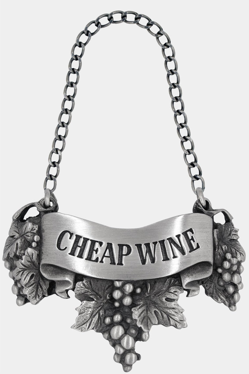Cheap wine Liquor Label with chain