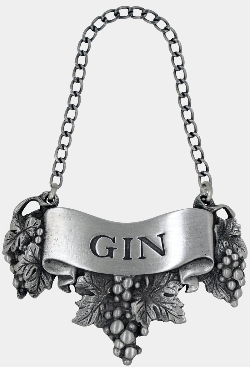 Gin Liquor Label with chain