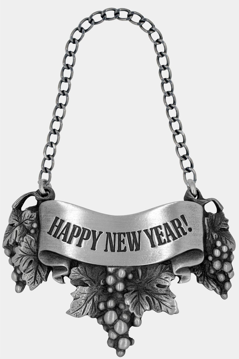 Happy New Year Liquor Label with chain