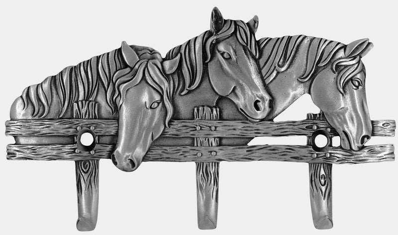 Horse Design Triple Wall Hook