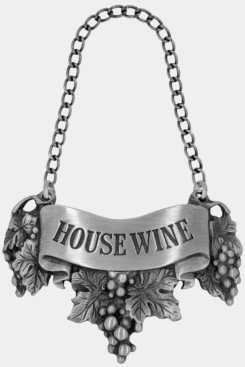 House wine Liquor Label with chain