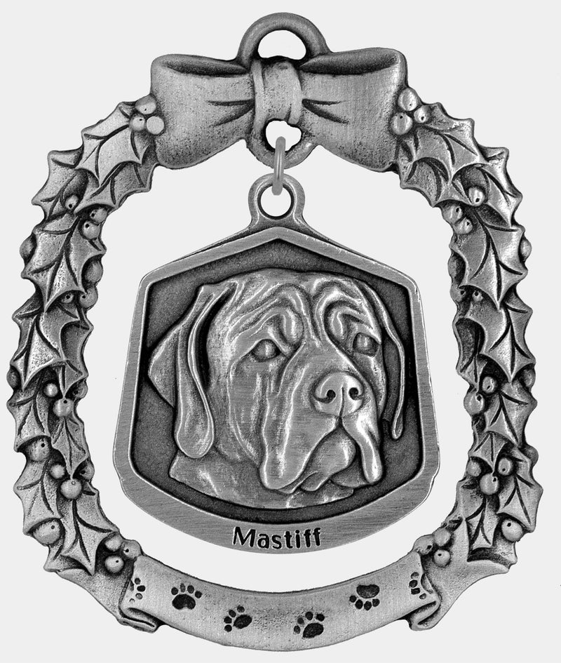 Mastiff dog Christmas ornament
