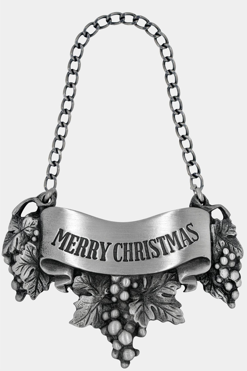 Merry Christmas Liquor Label with chain