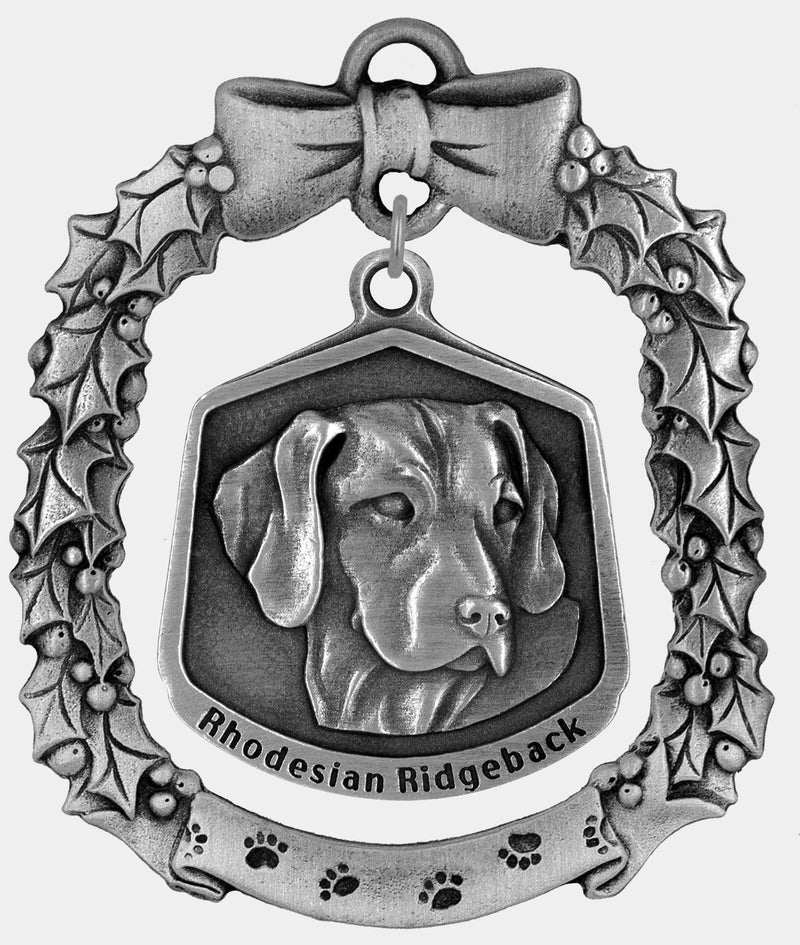 Rhodesian ridgeback dog Christmas ornament