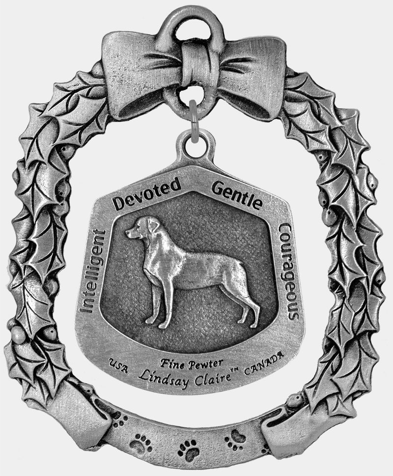 Rottweiler Dog Christmas Ornament - Lindsay Claire Pewter decor by Hampshire Pewter