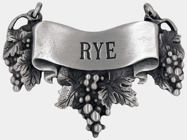 Rye Liquor Decanter Label - Lindsay Claire Pewter decor by Hampshire Pewter