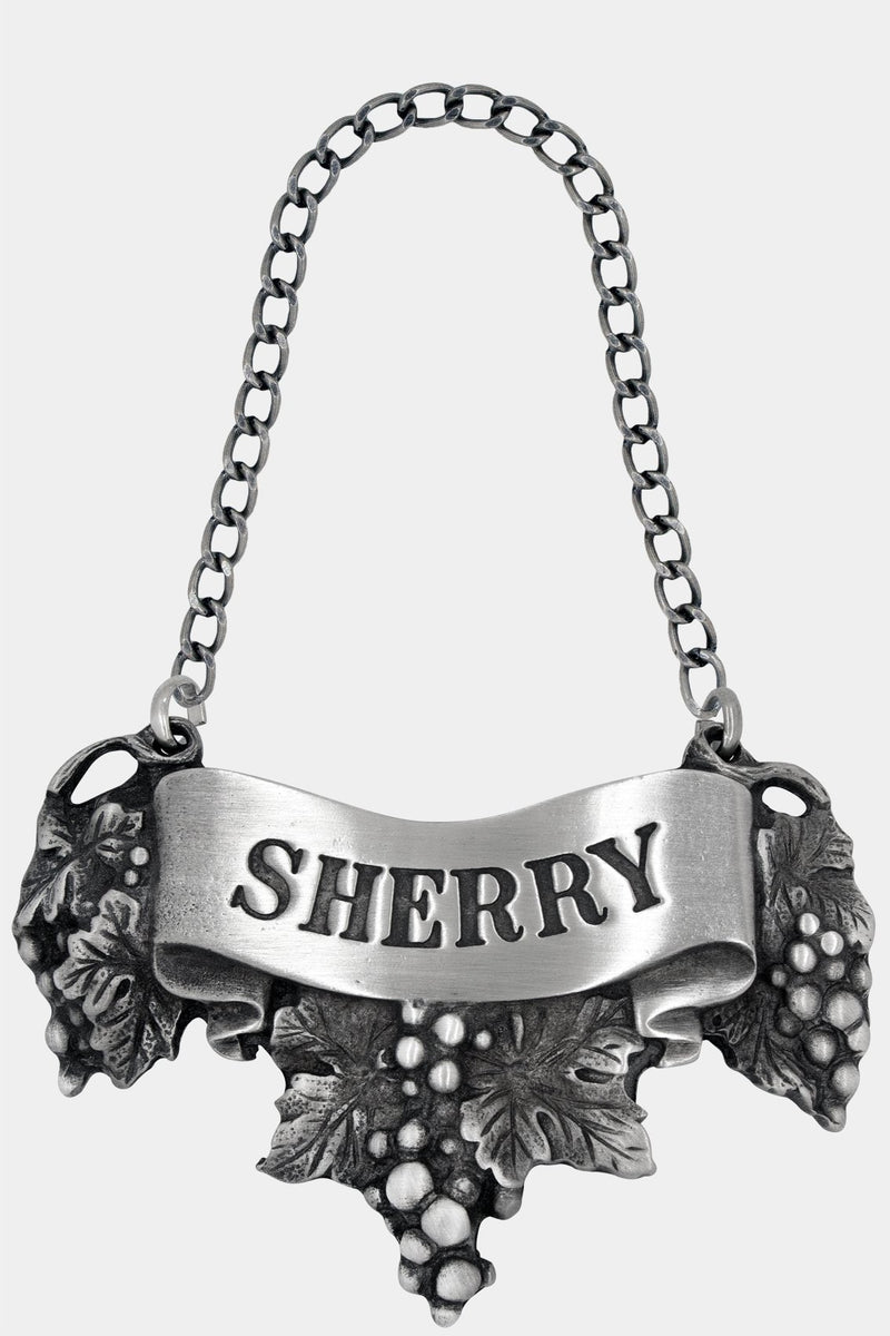 Sherry Liquor Label with chain